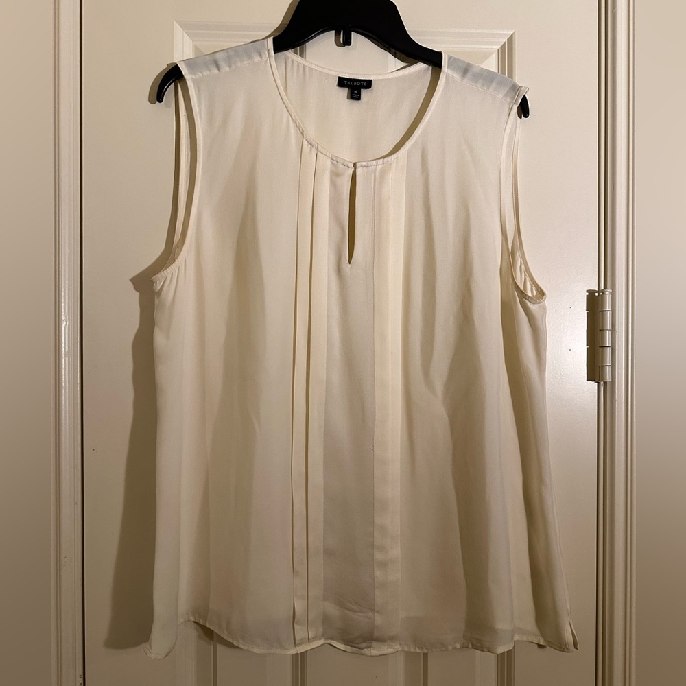 Elegant Talbots Blouse in Creamy Ivory